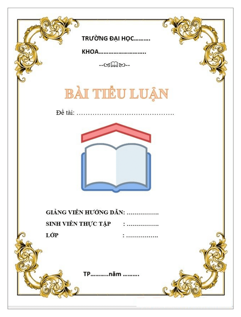 Mẫu bìa tiểu luận tham khảo 10 Mẫu bìa tiểu luận tham khảo 10