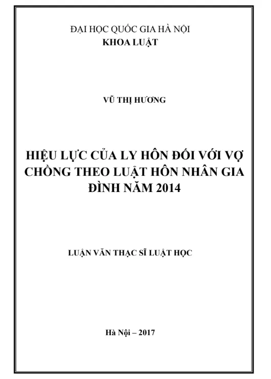 Mẫu luận văn hôn nhân và gia đình về ly hôn Mẫu luận văn hôn nhân và gia đình về ly hôn