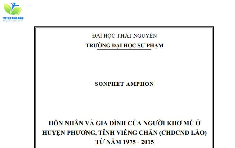 Mẫu luận văn hôn nhân và gia đình về văn hóa, tôn giáo