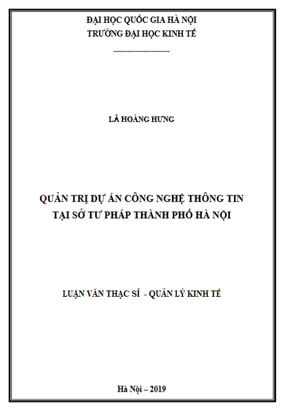 Mẫu luận văn quản lý kinh tế về dự án công nghệ Mẫu luận văn quản lý kinh tế về dự án công nghệ