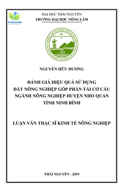 Mẫu luận văn quản lý nhà nước về đất nông nghiệp