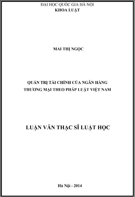 Mẫu luận văn quản trị tài chính ngân hàng Mẫu luận văn quản trị tài chính ngân hàng