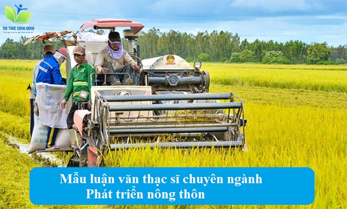 Mẫu luận văn thạc sĩ chuyên ngành phát triển nông thôn