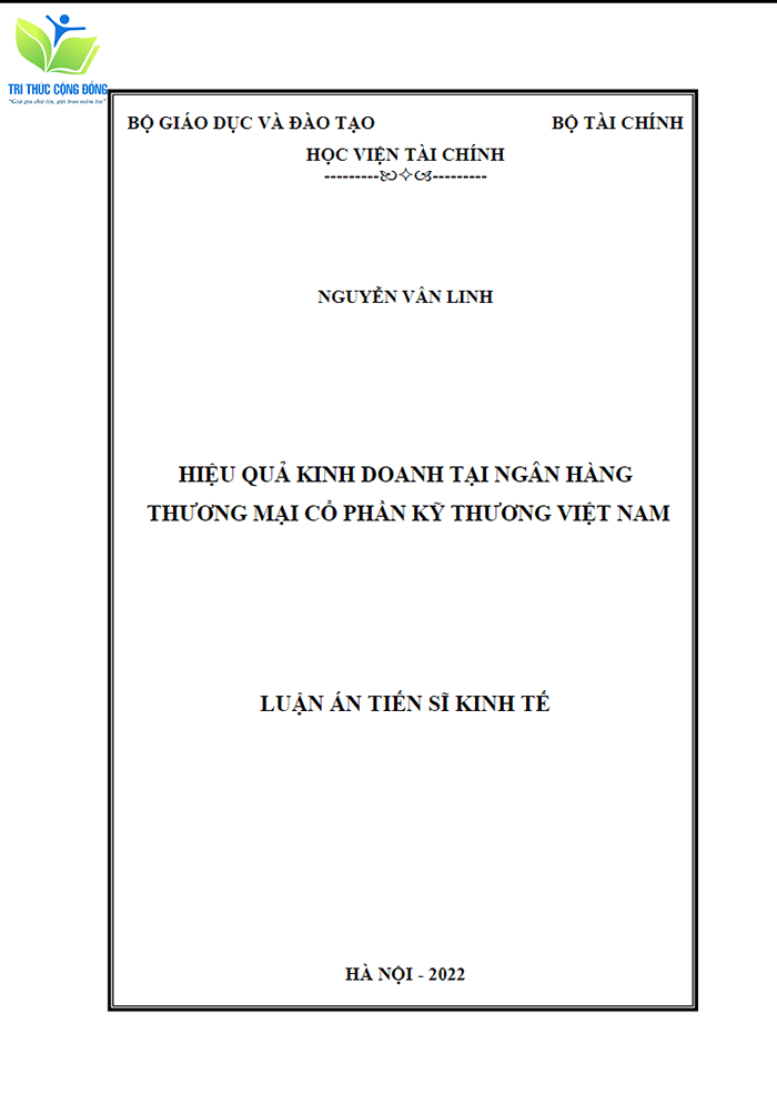 Mẫu luận văn thạc sĩ học viện tài chính chuyên ngành kinh tế 1 Mẫu luận văn thạc sĩ học viện tài chính chuyên ngành kinh tế 1