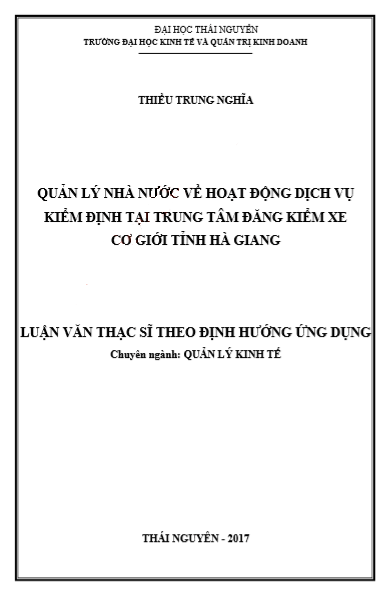 Mẫu luận văn thạc sĩ kinh tế về quản lý dịch vụ Mẫu luận văn thạc sĩ kinh tế về quản lý dịch vụ