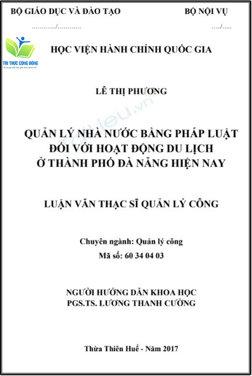 Mẫu luận văn thạc sĩ quản lý nhà nước bằng pháp luật Mẫu luận văn thạc sĩ quản lý nhà nước bằng pháp luật