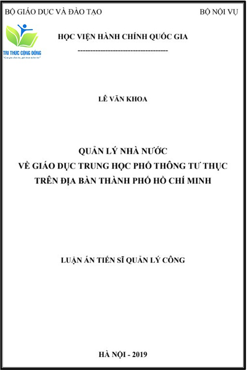 Mẫu luận văn thạc sĩ quản lý nhà nước về giáo dục Mẫu luận văn thạc sĩ quản lý nhà nước về giáo dục