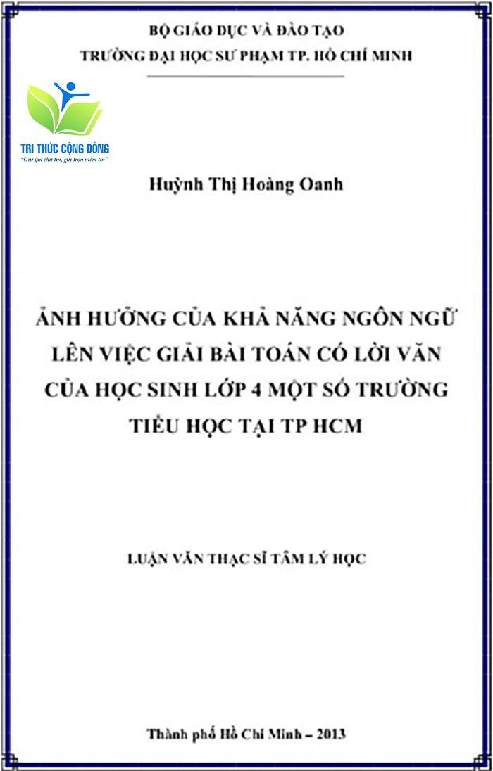 Mẫu luận văn thạc sĩ tâm lý học hành vi về ảnh hưởng của khả năng ngôn ngữ Mẫu luận văn thạc sĩ tâm lý học hành vi về ảnh hưởng của khả năng ngôn ngữ