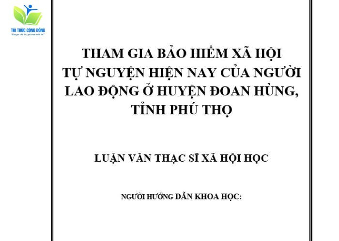 Mẫu luận văn thạc sĩ về bảo hiểm xã hội Mẫu luận văn thạc sĩ về bảo hiểm xã hội