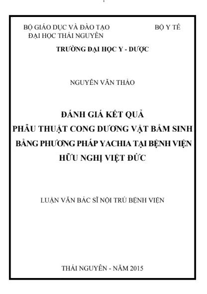 Mẫu luận văn thạc sĩ y học chuyên ngành NGOẠI KHOA số 5