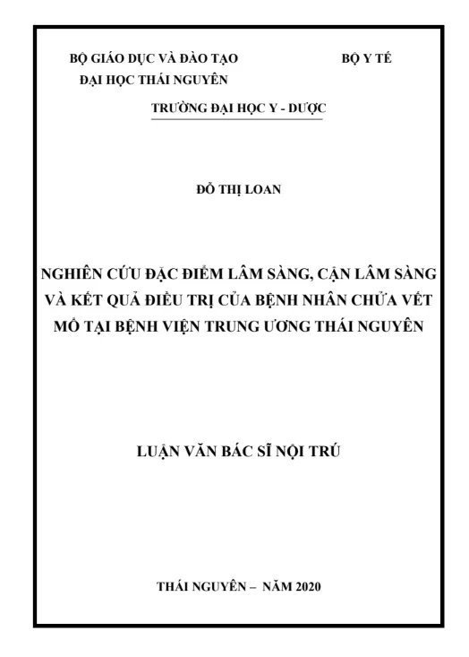 Mẫu luận văn thạc sĩ y học chuyên ngành PHỤ KHOA
