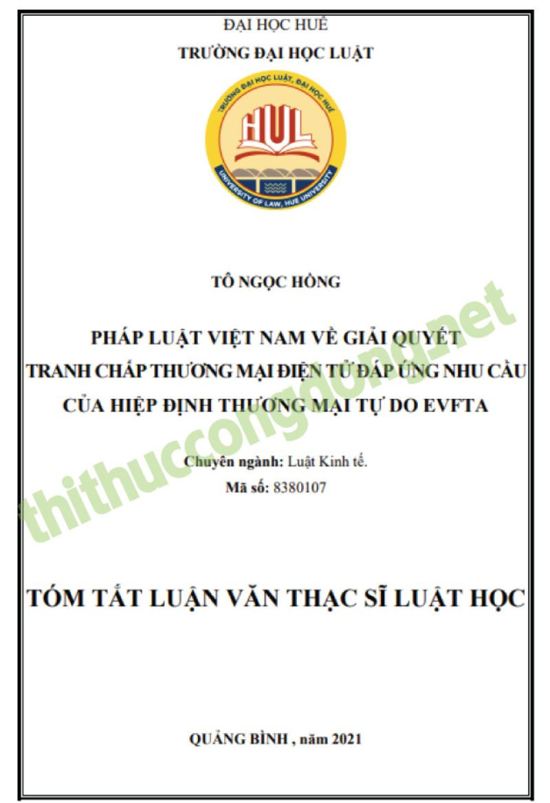 Pháp luật Việt Nam về việc giải quyết tranh chấp thương mại Pháp luật Việt Nam về việc giải quyết tranh chấp thương mại