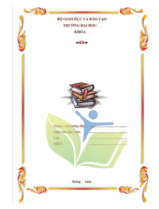 Mẫu bìa bài tiểu luận đẹp trong word 2010 Mẫu bìa bài tiểu luận đẹp trong word 2010