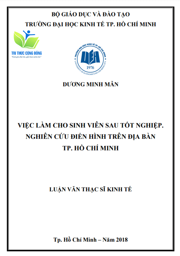 Mẫu luận văn đại học kinh tế HCM tiêu biểu nhất Mẫu luận văn đại học kinh tế HCM tiêu biểu nhất