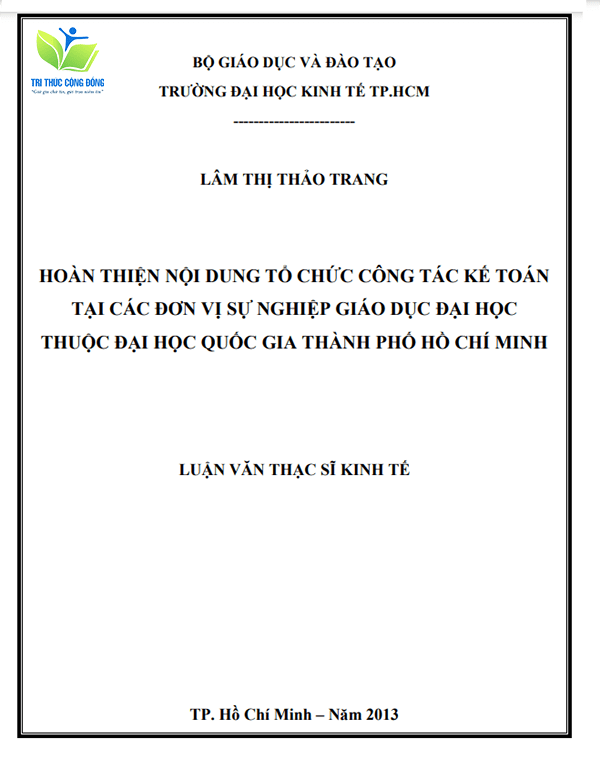 Mẫu luận văn đại học kinh tế có số điểm xuất sắc 9/10 Mẫu luận văn đại học kinh tế có số điểm xuất sắc 9/10