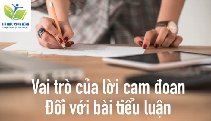 Vai trò của lời cam đoan đối với bài tiểu luận Vai trò của lời cam đoan đối với bài tiểu luận