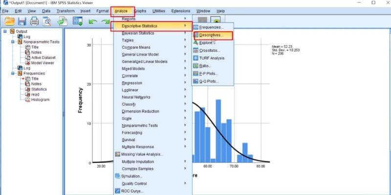 Vẽ đường cong chuẩn trong SPSS