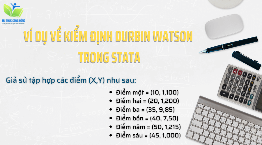 Ví dụ về kiểm định Durbin Watson trong Stata Ví dụ về kiểm định Durbin Watson trong Stata