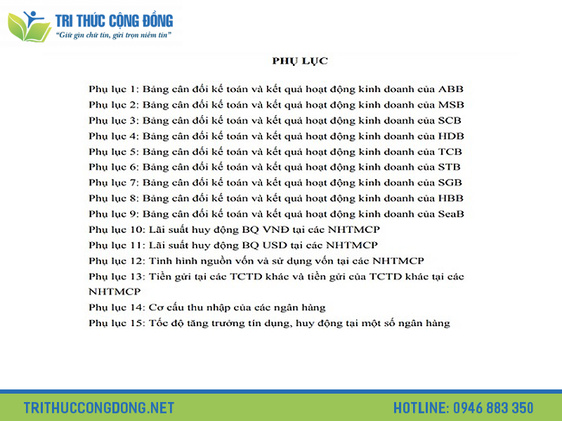 Các bước tạo phụ lục hiệu quả