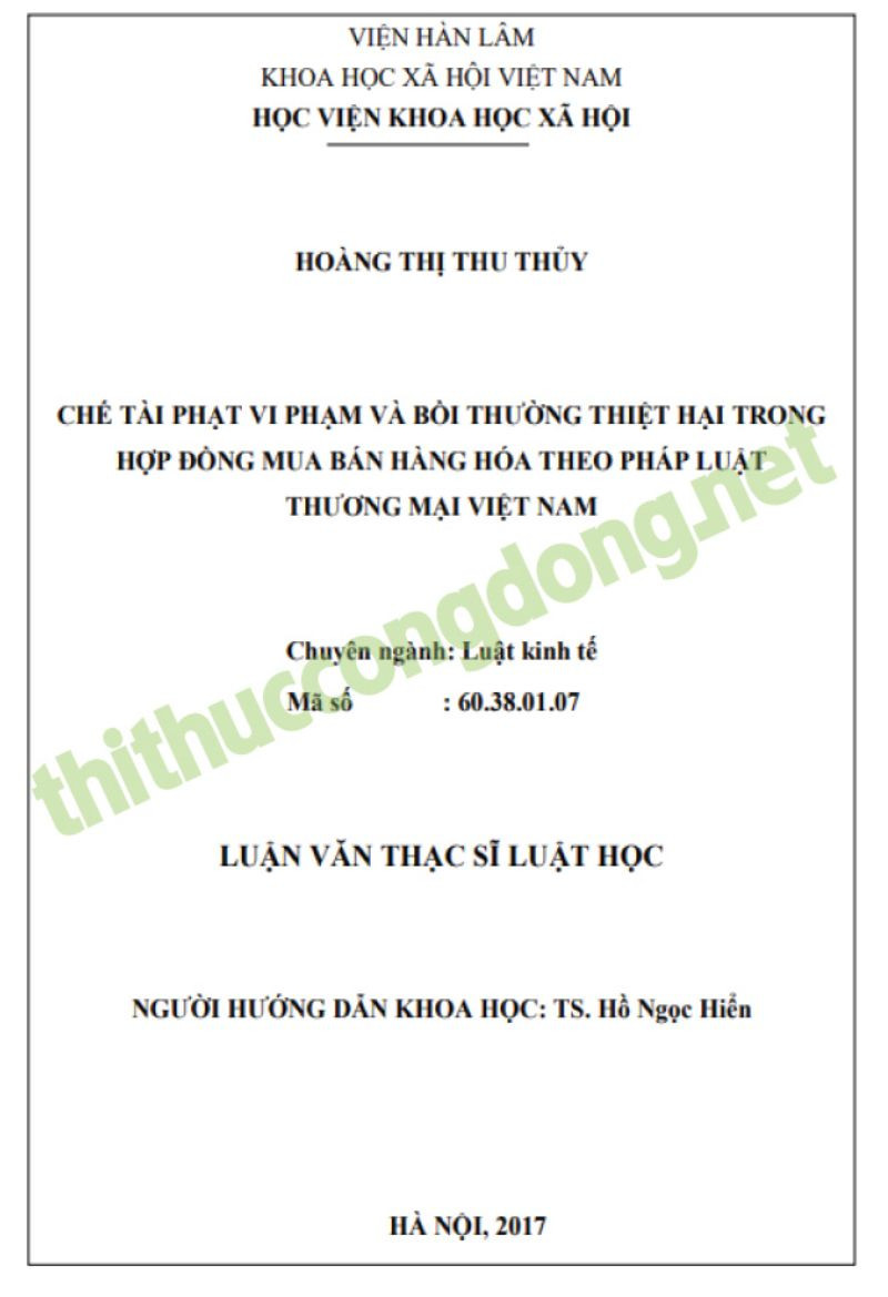 Vi phạm và bồi thường thiệt hại trong hợp đồng mua bán hàng hóa Vi phạm và bồi thường thiệt hại trong hợp đồng mua bán hàng hóa