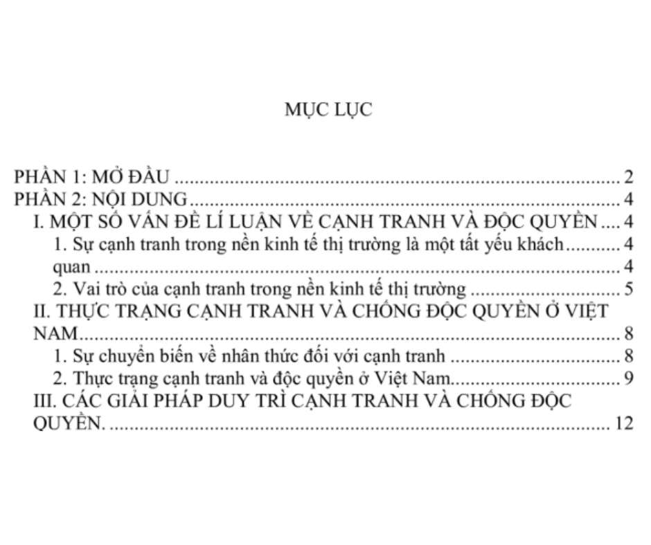 Luận án về luật cạnh tranh và chống độc quyền