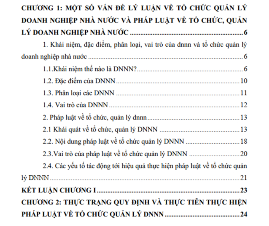 Luận án về pháp luật quản lý doanh nghiệp nhà nước