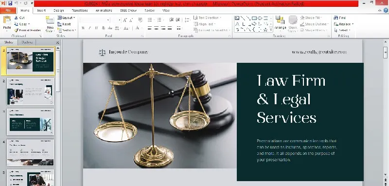 Mẫu báo cáo PowerPoint luận văn tốt nghiệp theo chuyên ngành