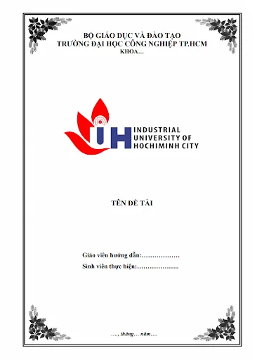 Mẫu bìa Đại học Công nghiệp TP. HCM (IUH)