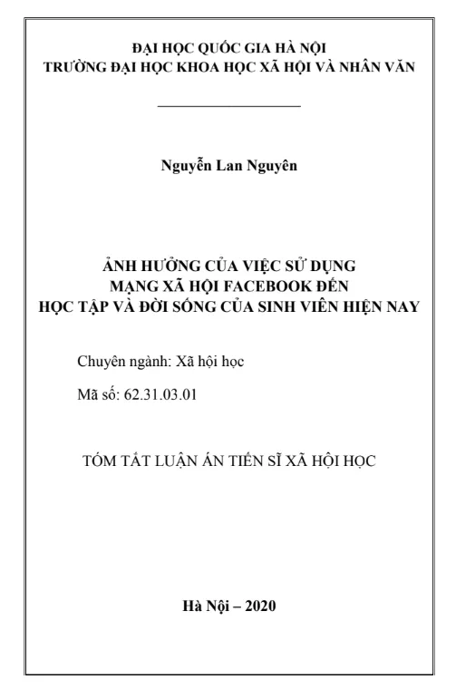 Mẫu đề tài nghiên cứu của Trường Đại học Quốc Gia Hà Nội Mẫu đề tài nghiên cứu của Trường Đại học Quốc Gia Hà Nội