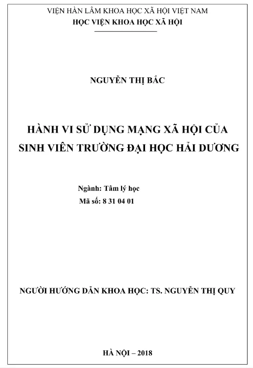 Mẫu đề tài nghiên cứu của Viện Hàn Lâm Khoa học - Xã hội Việt Nam Mẫu đề tài nghiên cứu của Viện Hàn Lâm Khoa học - Xã hội Việt Nam