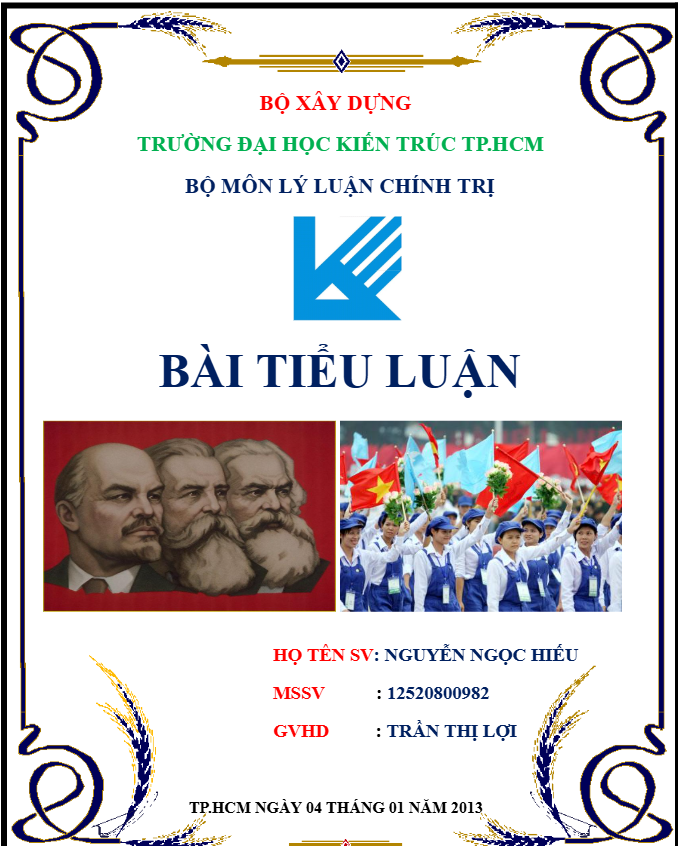 Tiểu luận về sứ mệnh lịch sử của giai cấp công nhân và liên hệ với giai cấp công nhân Việt Nam hiện nay