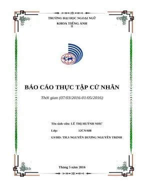 Mẫu bìa báo cáo thực tập Đại học Ngoại ngữ Đà Nẵng Mẫu bìa báo cáo thực tập Đại học Ngoại ngữ Đà Nẵng