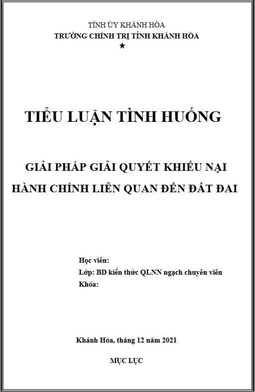 Giải quyết khiếu nại hành chính về đất đai