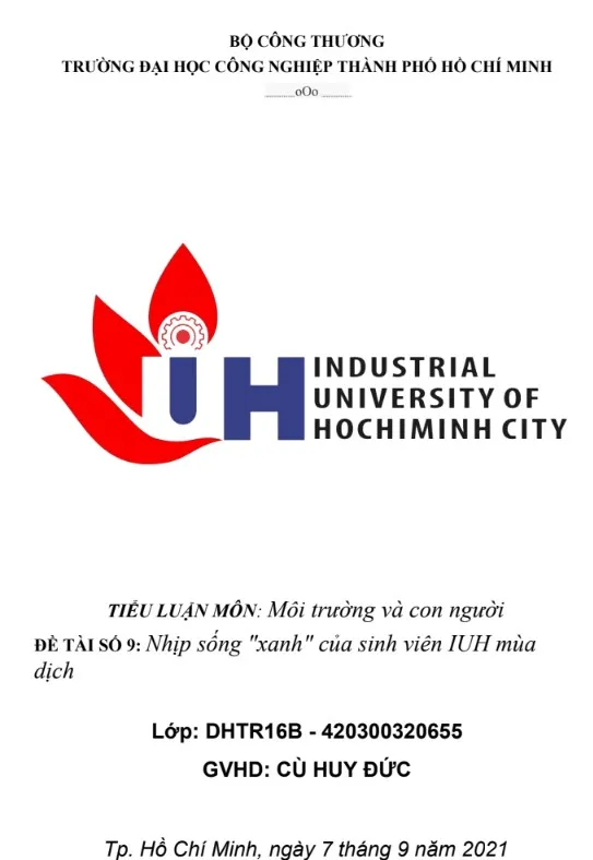 Lối sống xanh của sinh viên trong thời kỳ đại dịch