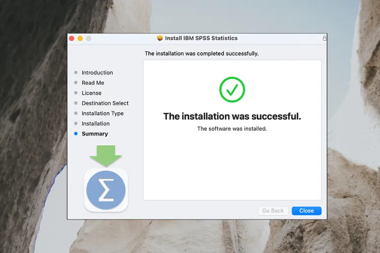 Màn hình hiển thị thông báo Installation was successful sau khi cài đặt xong Màn hình hiển thị thông báo Installation was successful sau khi cài đặt xong