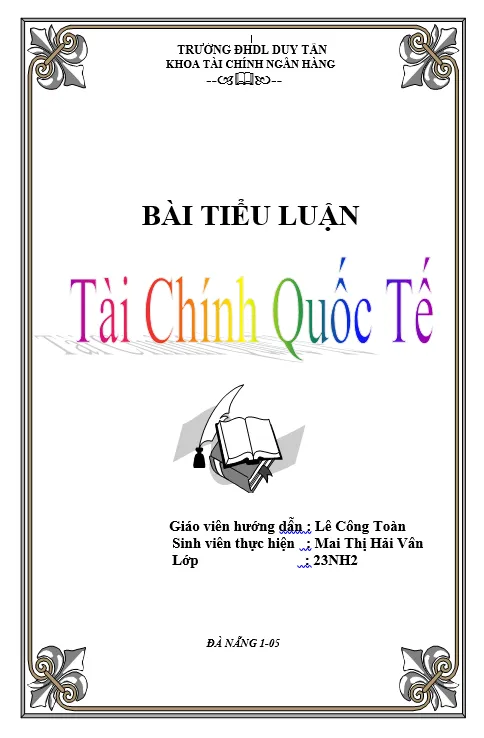 Mẫu bìa khoa Tài Chính Ngân hàng độc đáo, điểm nhấn