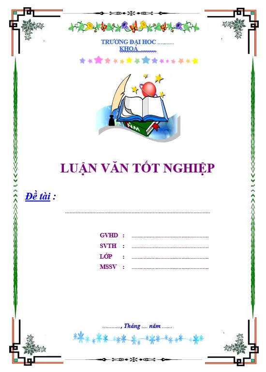 Mẫu cơ bản sử dụng cho luận văn thạc sĩ