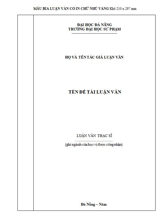 Mẫu bìa tiểu luận đơn giản