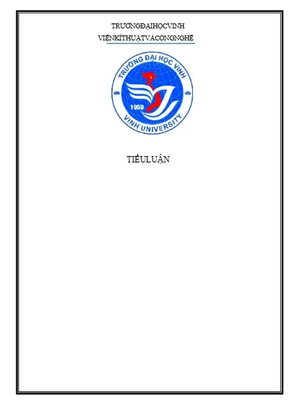 Mẫu bìa tiểu luận khối ngành Du lịch – Dịch vụ