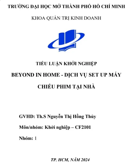 Mẫu bài tiểu luận khởi nghiệp tham khảo