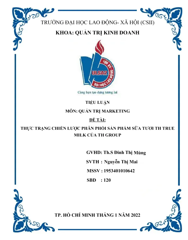 Mẫu tiểu luận Trường Đại học Lao động - Xã hội (CSII) Mẫu tiểu luận Trường Đại học Lao động - Xã hội (CSII)