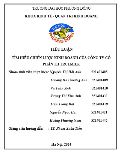Mẫu tiểu luận Trường Đại học Phương Đông Mẫu tiểu luận Trường Đại học Phương Đông