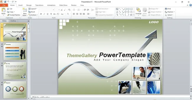 Mẫu slide gam màu nhẹ nhàng