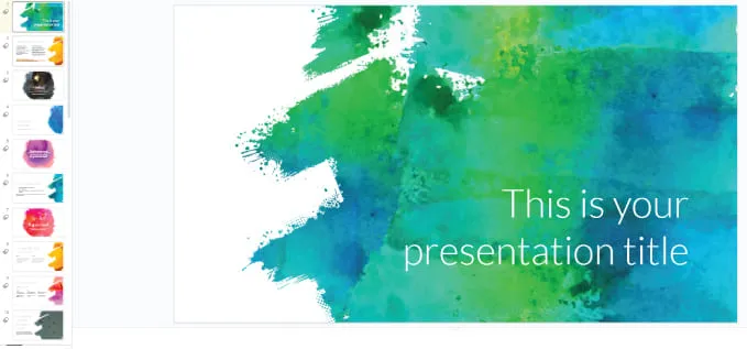 Mẫu silde đẹp, nhiều màu sắc