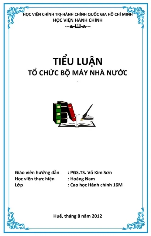 Đề tài Tiểu luận tổ chức bộ máy nhà nước