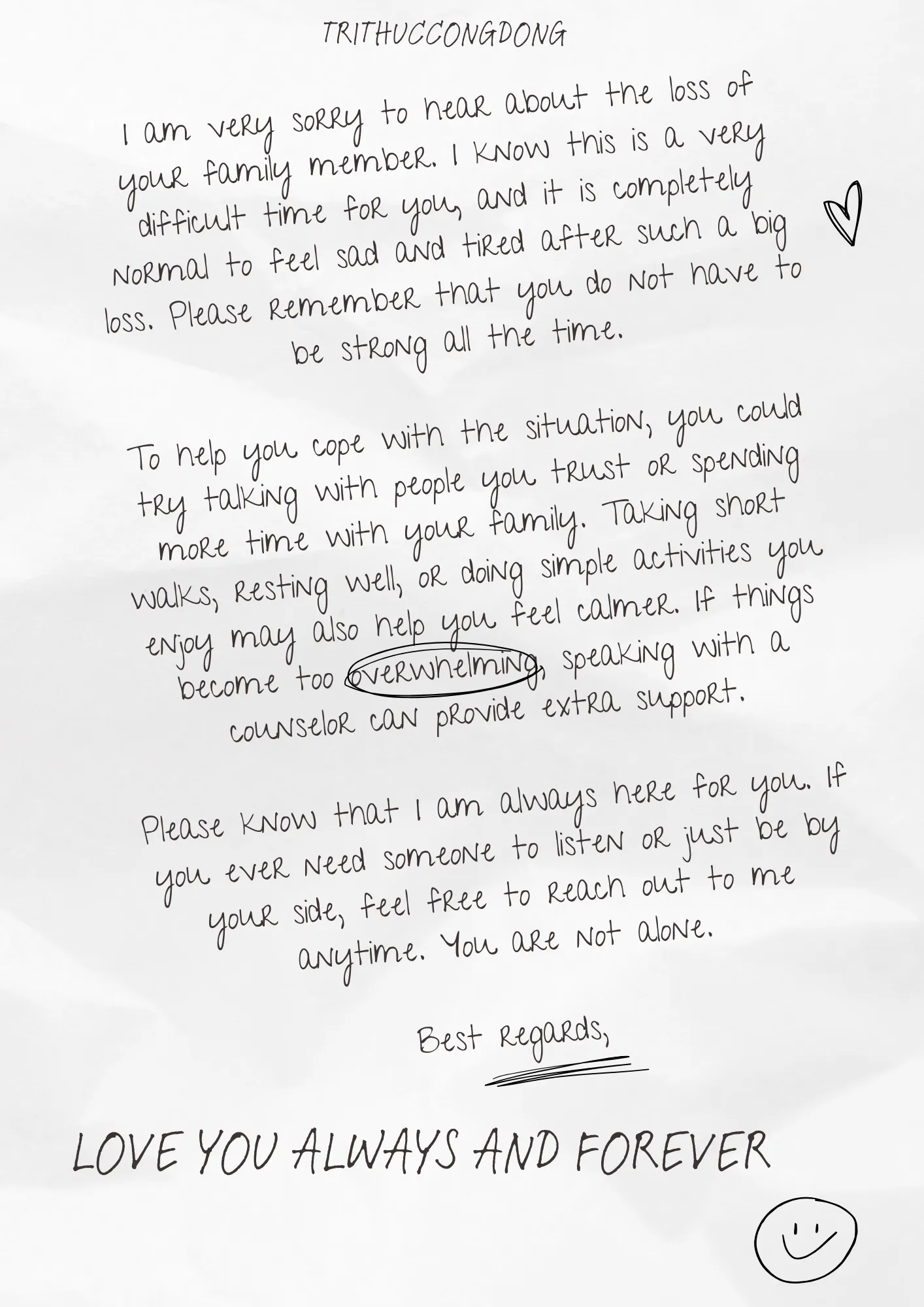 Bài mẫu VSTEP về lời khuyên cho biến cố lớn