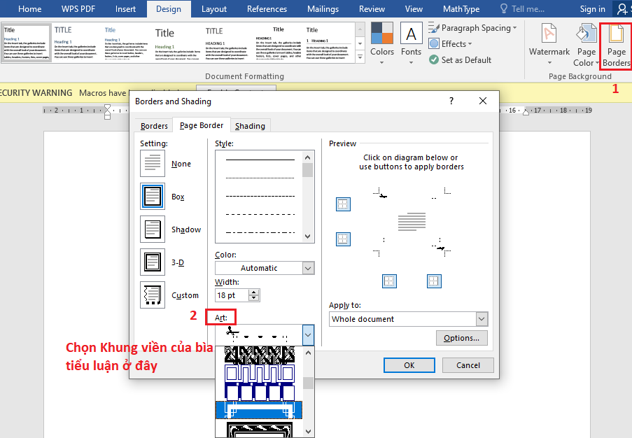 Cách tạo bìa tiểu luận trong Word