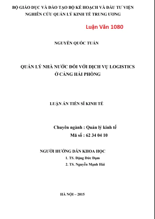 Quản lý nhà nước đối với dịch vụ logistics tại cảng Hải Phòng