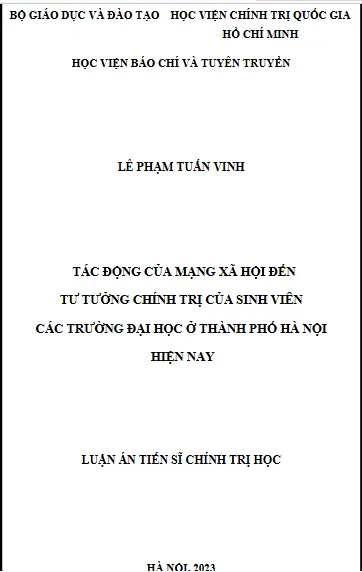 Tác động của MXH đến tư tưởng chính trị của sinh viên