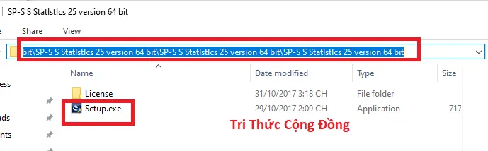 Giải nén phần mềm SPSS 25